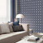 Galerie Nordic Elements Blue Geometric Starburst Effect Wallpaper Roll