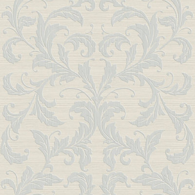 Galerie Nordic Elements Cream Embossed Linear Damask Wallpaper Roll