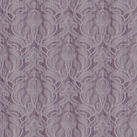 Galerie Nordic Elements Purple Embossed Metallic Paisley Stripe Wallpaper Roll