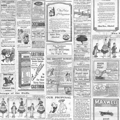 Galerie Nostalgie Black Newspapers Smooth Wallpaper
