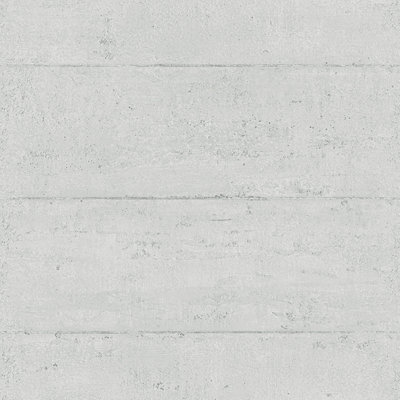 Galerie Nostalgie Silver Grey Concrete Smooth Wallpaper