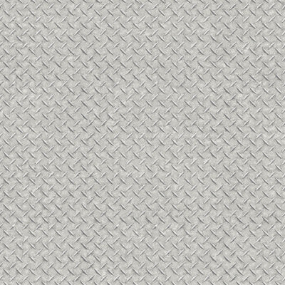 Galerie Nostalgie Silver Grey Diamond Plate Smooth Wallpaper