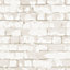 Galerie Nostalgie White Brick Wall Smooth Wallpaper