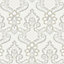 Galerie Opulence Cream Beige Grey Luxury Italian Damask Embossed Wallpaper