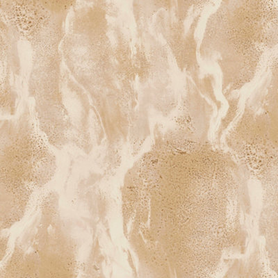 Galerie Opulence Dark Yellow Marble Texture Embossed Wallpaper