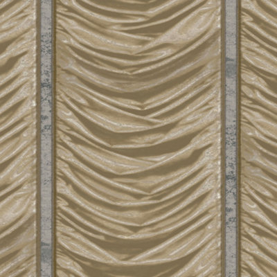 Galerie Opulence Gold Drape Effect Embossed Wallpaper