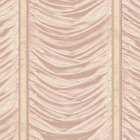 Galerie Opulence Pink Drape Effect Embossed Wallpaper