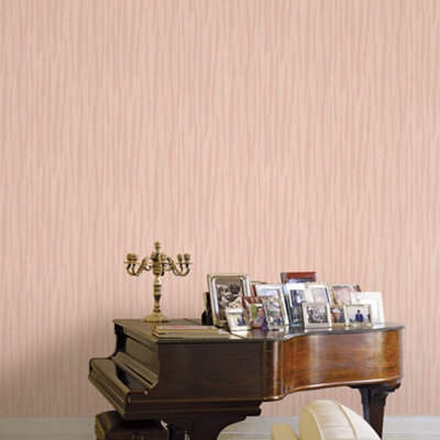 Galerie Opulence Pink Pleated Texture Embossed Wallpaper