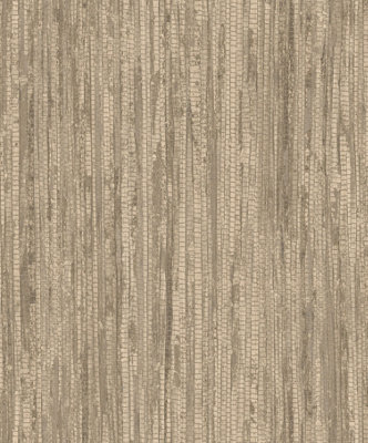 Galerie Organic Textures Beige Brown Yellow Rough Grass Textured Wallpaper