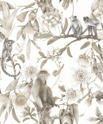 Galerie Organic Textures Beige Grey Lemur Textured Wallpaper
