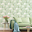 Galerie Organic Textures Blue Green Speckled Palm Textured Wallpaper