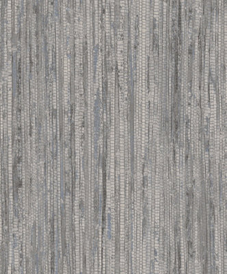 Galerie Organic Textures Blue Grey Rough Grass Textured Wallpaper