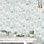 Galerie Organic Textures Cream Turquoise Agate Tile Textured Wallpaper