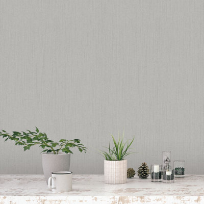 Galerie Organic Textures Dark Grey Organic Weave Textured Wallpaper