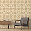 Galerie Organic Textures Gold Ochre Inlay Wood Textured Wallpaper