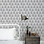 Galerie Organic Textures Grey Peacock Feather Textured Wallpaper