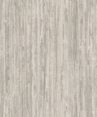 Galerie Organic Textures Grey Rough Grass Textured Wallpaper