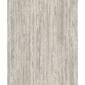 Galerie Organic Textures Grey Rough Grass Textured Wallpaper