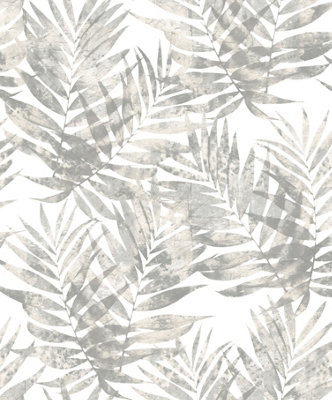 Galerie Organic Textures Grey Speckled Palm Textured Wallpaper