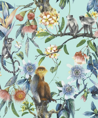 Galerie Organic Textures Turquoise Lemur Textured Wallpaper