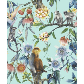 Galerie Organic Textures Turquoise Lemur Textured Wallpaper