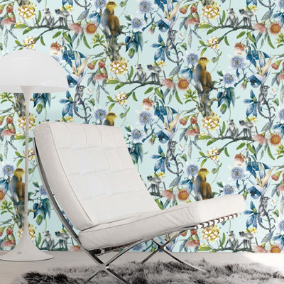 Galerie Organic Textures Turquoise Lemur Textured Wallpaper