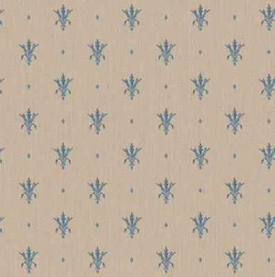 Galerie Ornamenta 2 Beige Blue Ornamenta Motif Embossed Wallpaper