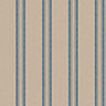 Galerie Ornamenta 2 Beige Blue Regency Stripe Embossed Wallpaper