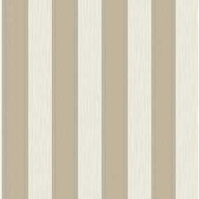 Galerie Ornamenta 2 Beige Classic Stripe Embossed Wallpaper