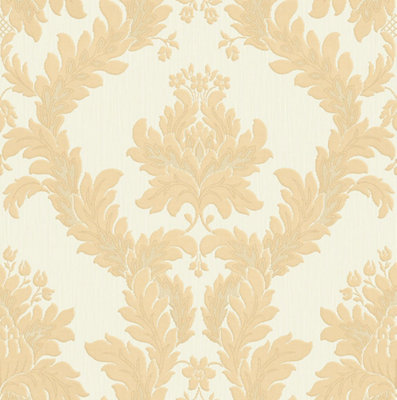 Galerie Ornamenta 2 Gold Classic Damask Embossed Wallpaper