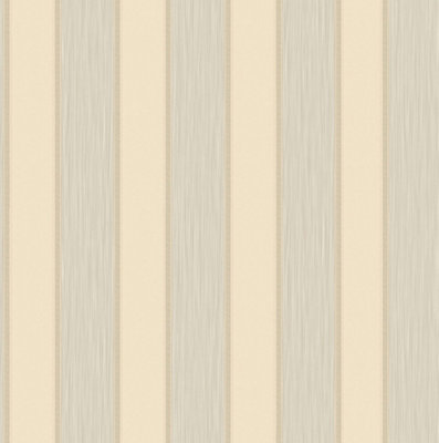 Galerie Ornamenta 2 Grey Beige Classic Stripe Embossed Wallpaper