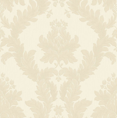 Galerie Ornamenta 2 Light Beige Classic Damask Embossed Wallpaper