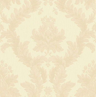 Galerie Ornamenta 2 Light Gold Cream Classic Damask Embossed Wallpaper ...