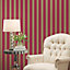 Galerie Ornamenta 2 Pink Classic Stripe Embossed Wallpaper