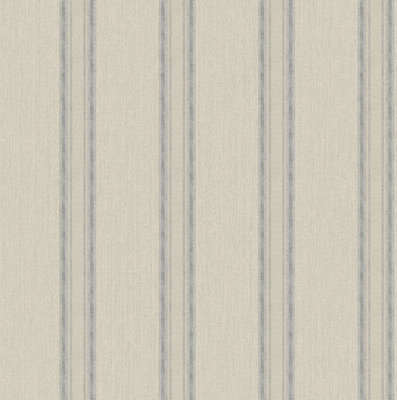 Galerie Ornamenta 2 Silver Grey Regency Stripe Embossed Wallpaper | DIY ...