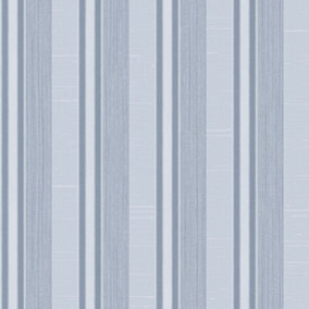 Galerie Palazzo Blue Silk Stripe Embossed Wallpaper