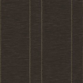 Galerie Palazzo Bronze Brown Pleated Stripe Embossed Wallpaper