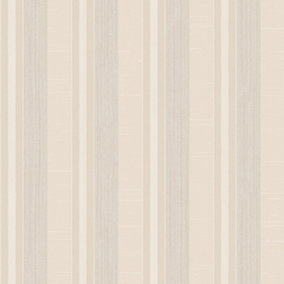 Galerie Palazzo Cream Silk Stripe Embossed Wallpaper
