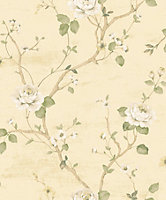 Galerie Palazzo Green Luisella Floral Embossed Wallpaper