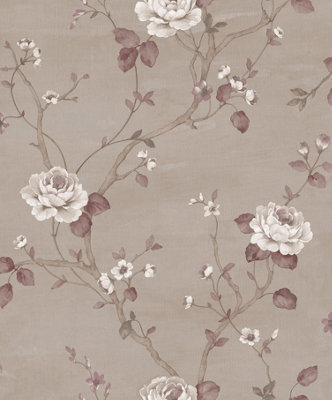 Galerie Palazzo Pink Luisella Floral Embossed Wallpaper