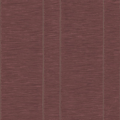 Galerie Palazzo Red Pleated Stripe Embossed Wallpaper