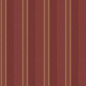 Galerie Palazzo Red Silk Stripe Embossed Wallpaper