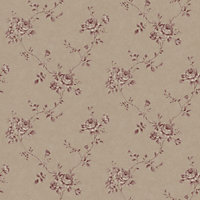 Galerie Palazzo Red Turquoise Floral Embossed Wallpaper