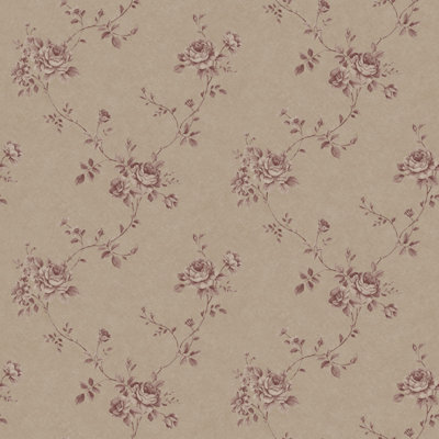 Galerie Palazzo Red Turquoise Floral Embossed Wallpaper