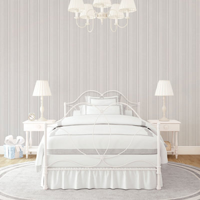 Galerie Palazzo Silver Grey Silk Stripe Embossed Wallpaper