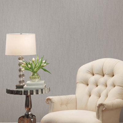 Galerie Palazzo Silver Grey Vertical Texture Embossed Wallpaper