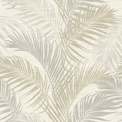 Galerie Palm Tree Beige A4 Wallpaper Sample
