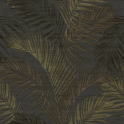 Galerie Palm Tree Black Wallpaper