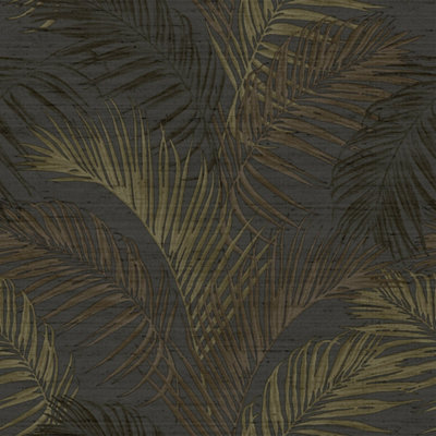 Galerie Palm Tree Black Wallpaper