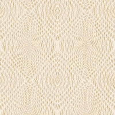 Galerie Passenger Cream Gold Metallic Ikat Smooth Wallpaper